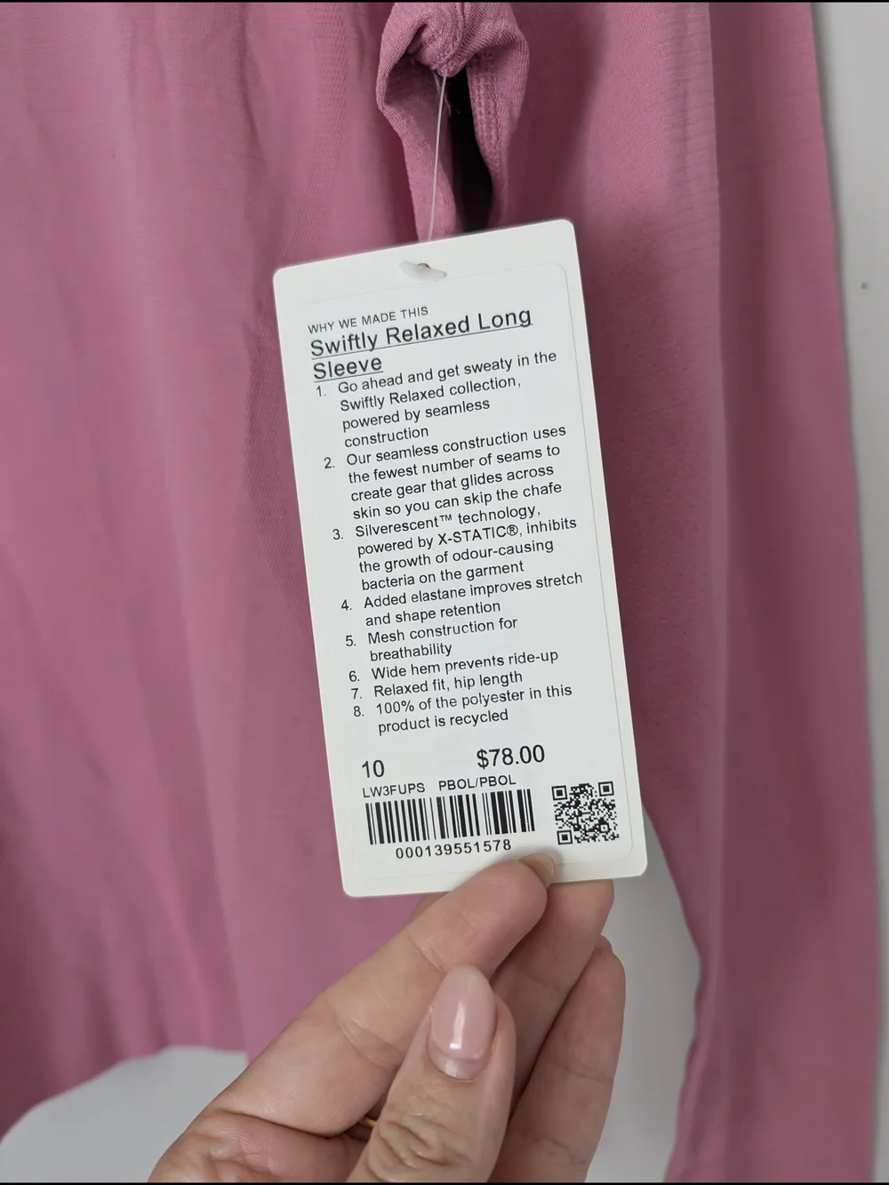lululemon athletica Long-Sleeve Crew Top - Mauve Pink